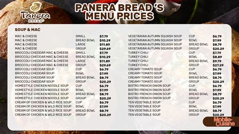 panera value menu